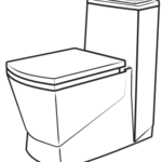 two pieces toilet icon
